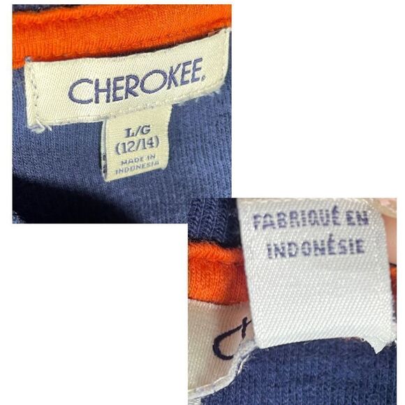 Cherokee Kids Navy Knit Top Sz L - Picture 7 of 10